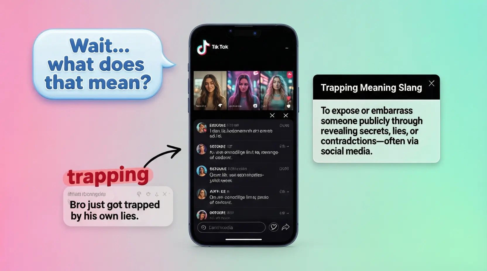 What It Really Means In Texts Chats Of Trapping Meaning Slang