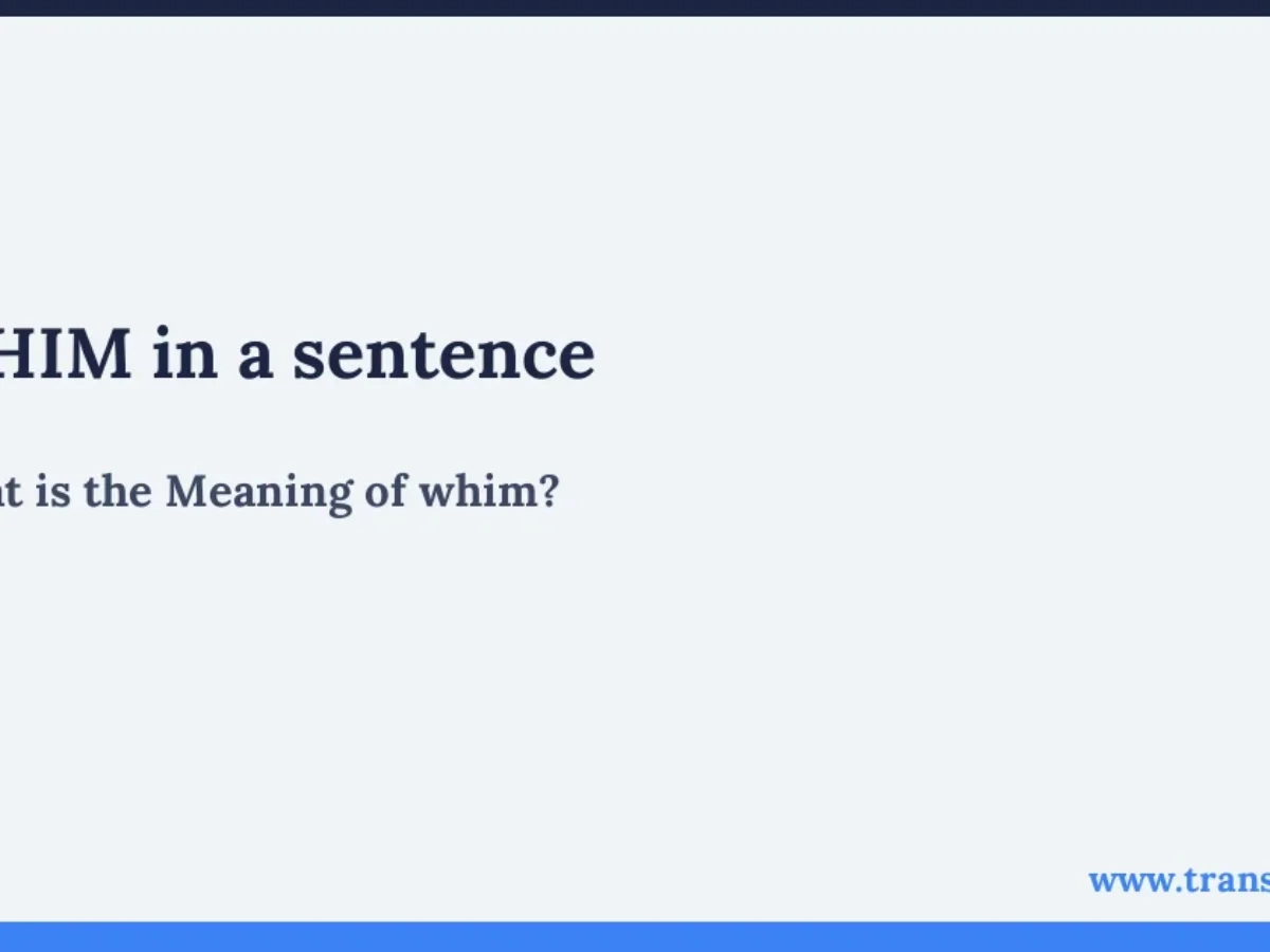 WHIM In A Sentence Translateen English Sentence Dictionary
