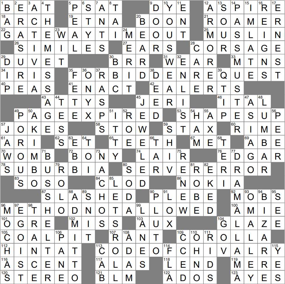 White Peg In Battleship Crossword Clue Archives LAXCrossword