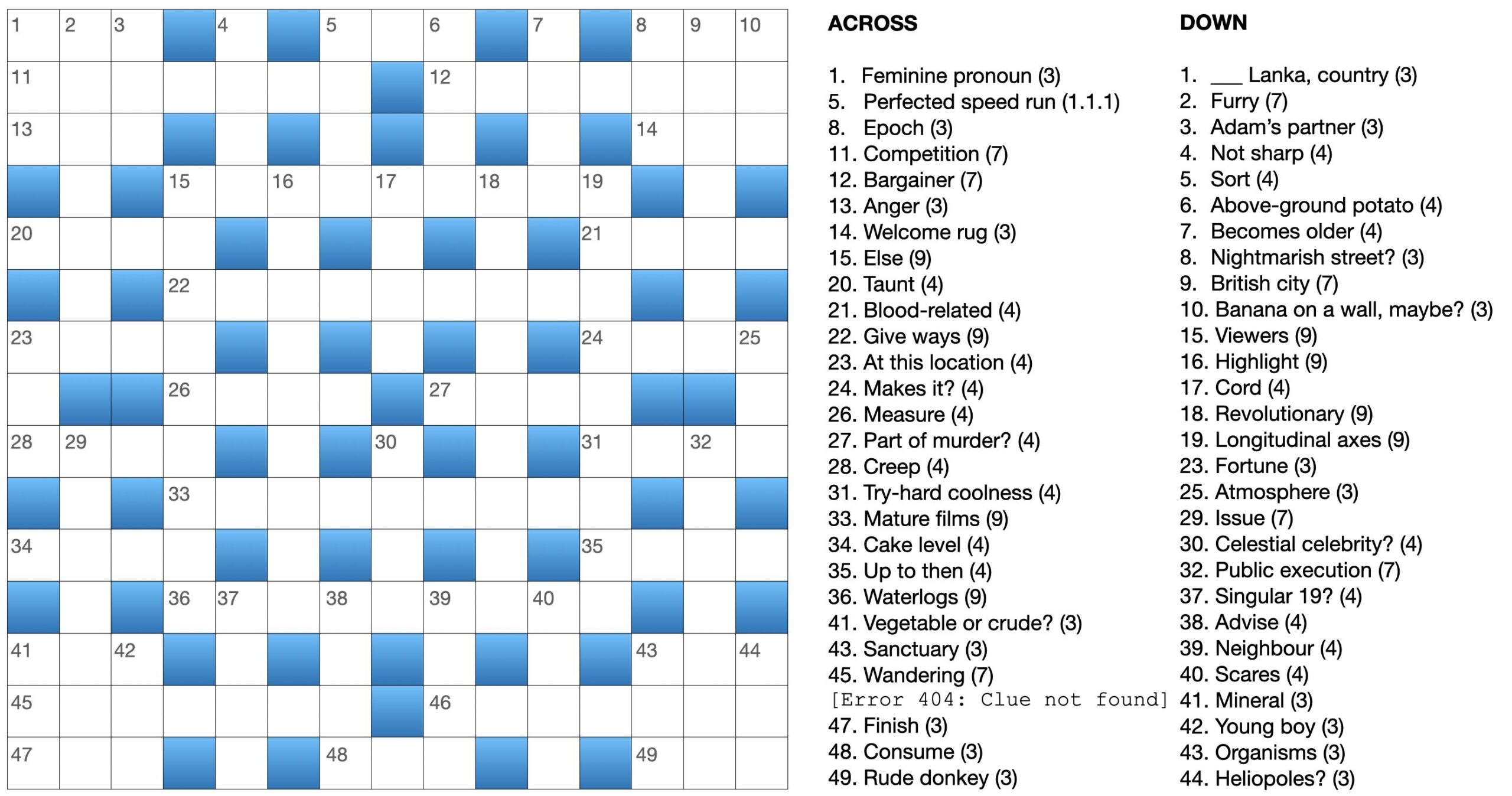 Wordplay A Very Special Crossword Puzzling Stack Exchange
