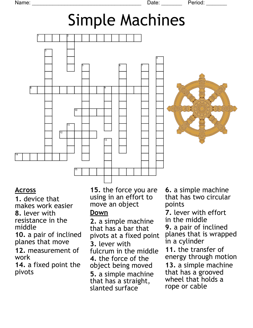 Work Inclined Plane Crossword WordMint
