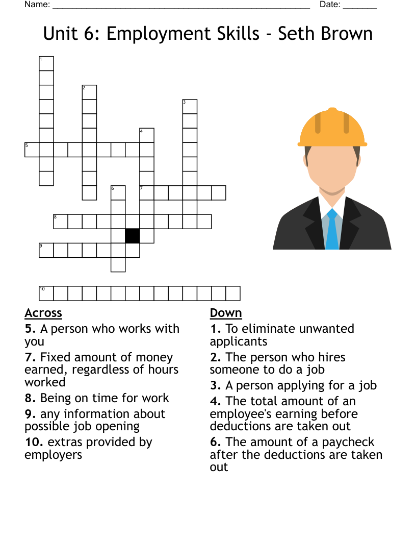 Work Words Crossword WordMint Work Words Crossword WordMint