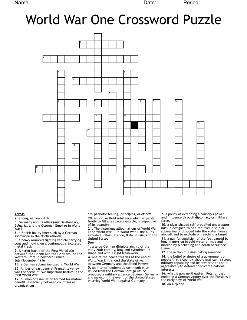 german river crossword clue