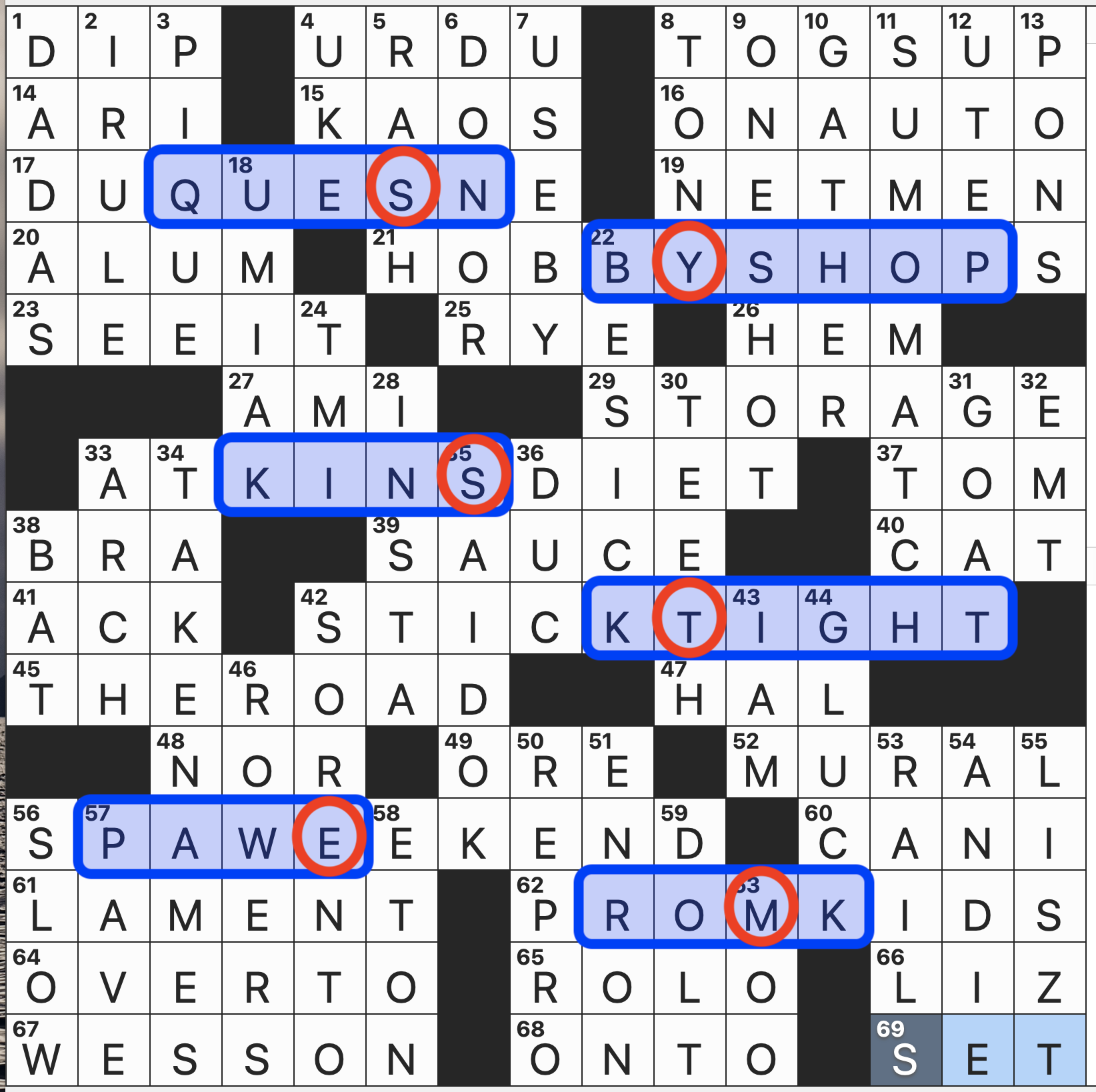 wsj crossword puzzle solution